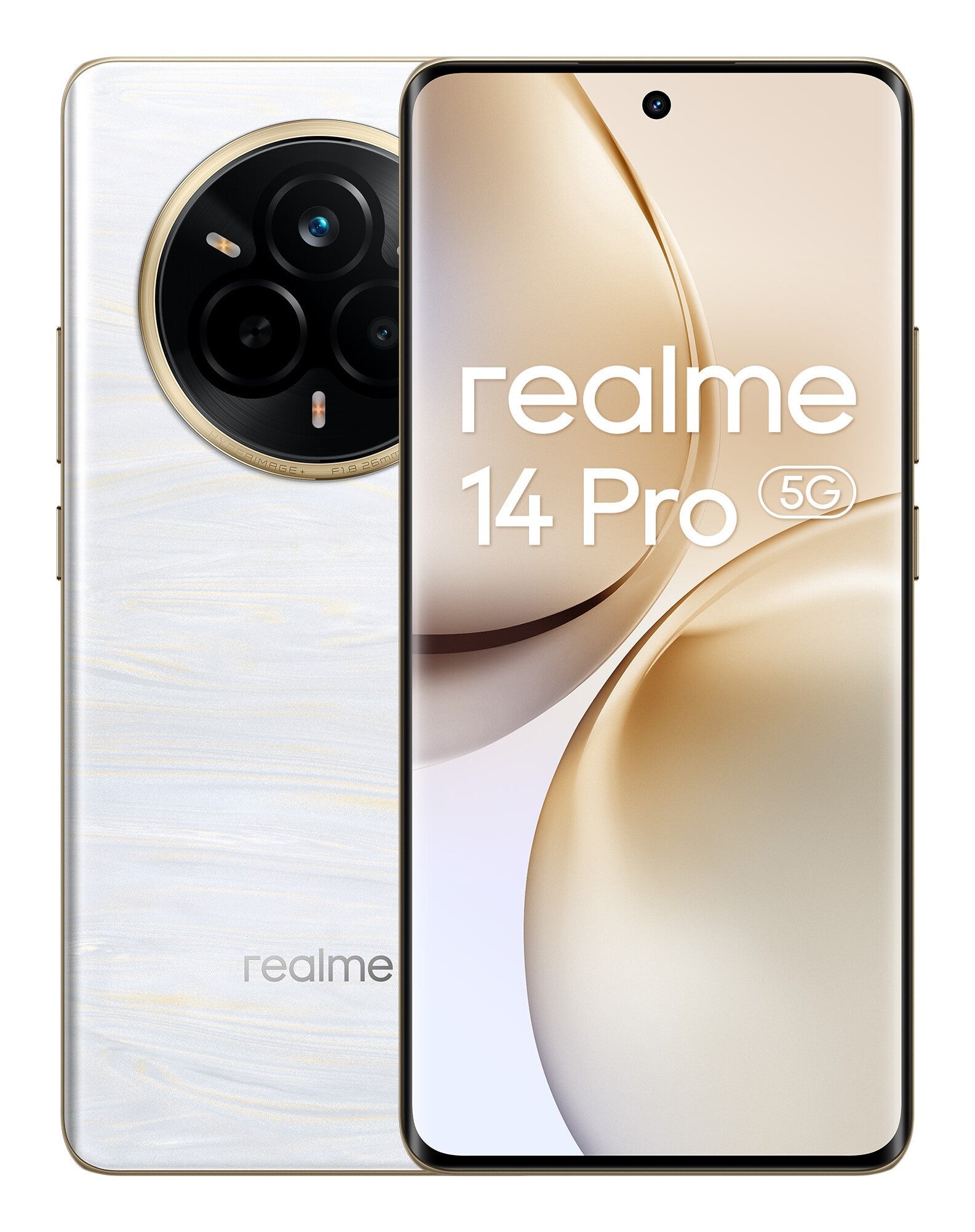 realme 14 Pro 5G 17,2 cm (6.77") Dubbla SIM-kort Android 15 USB Type-C 12 GB 512 GB 6000 mAh Vit