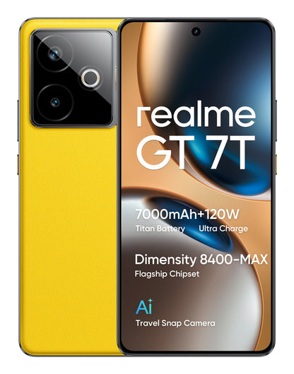 realme GT 7T 17,3 cm (6.8") Dubbla SIM-kort Android 15 5G USB Type-C 12 GB 512 GB 7000 mAh Gul