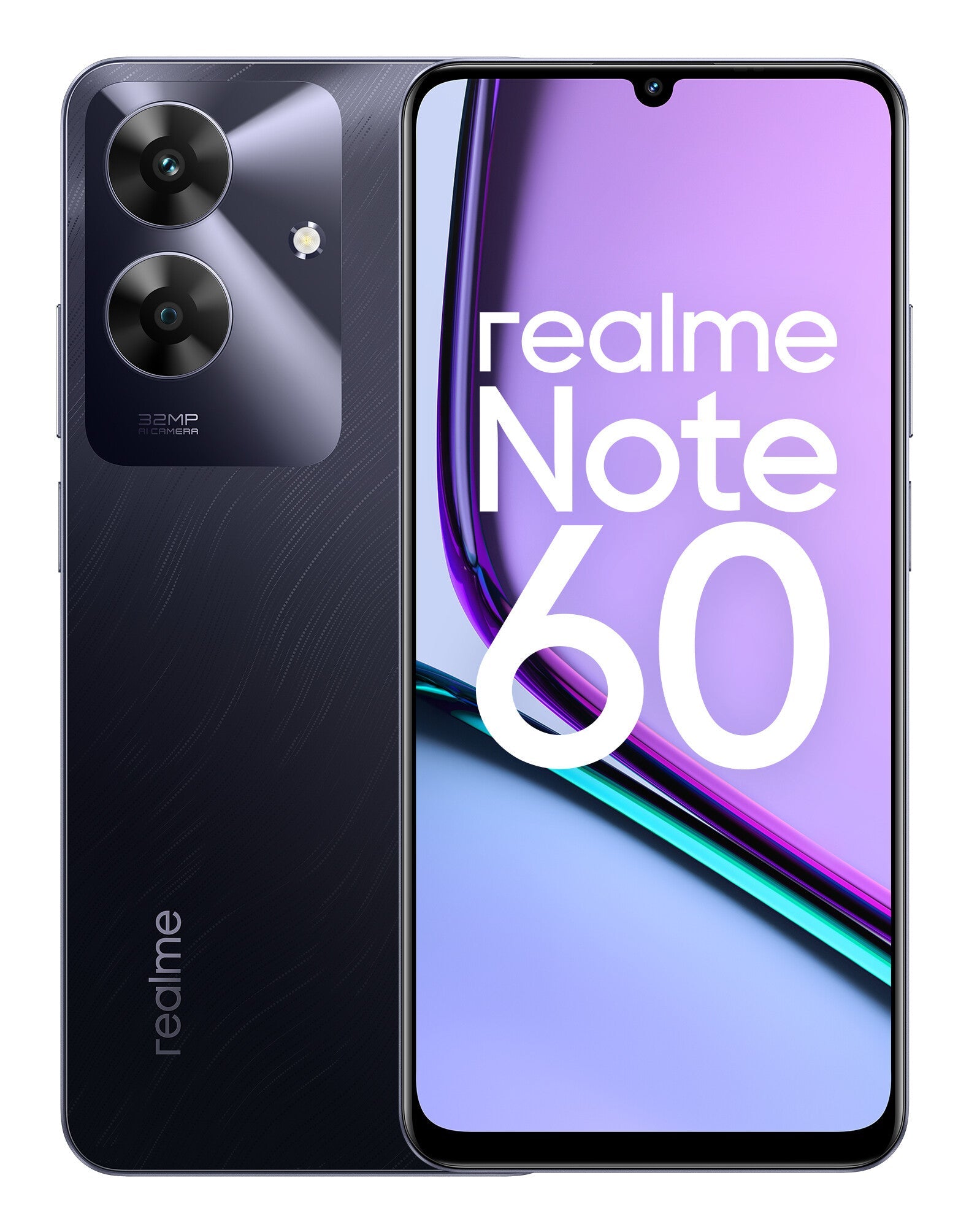 realme Note 60 17,1 cm (6.75") Dubbla SIM-kort Android 14 4G USB Type-C 6 GB 128 GB 5000 mAh Svart, Marmorfärgad