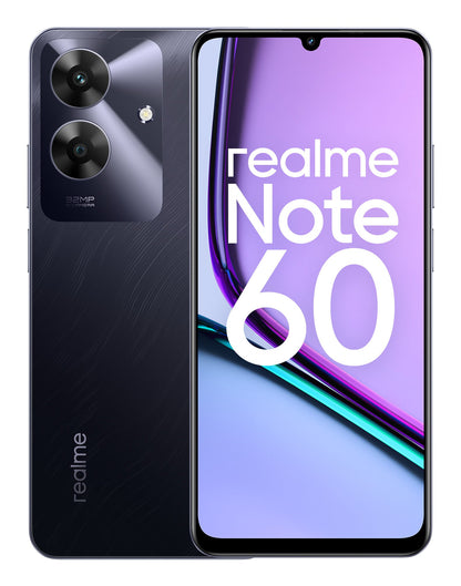 realme Note 60 17,1 cm (6.75") Dubbla SIM-kort Android 14 4G USB Type-C 6 GB 128 GB 5000 mAh Svart, Marmorfärgad